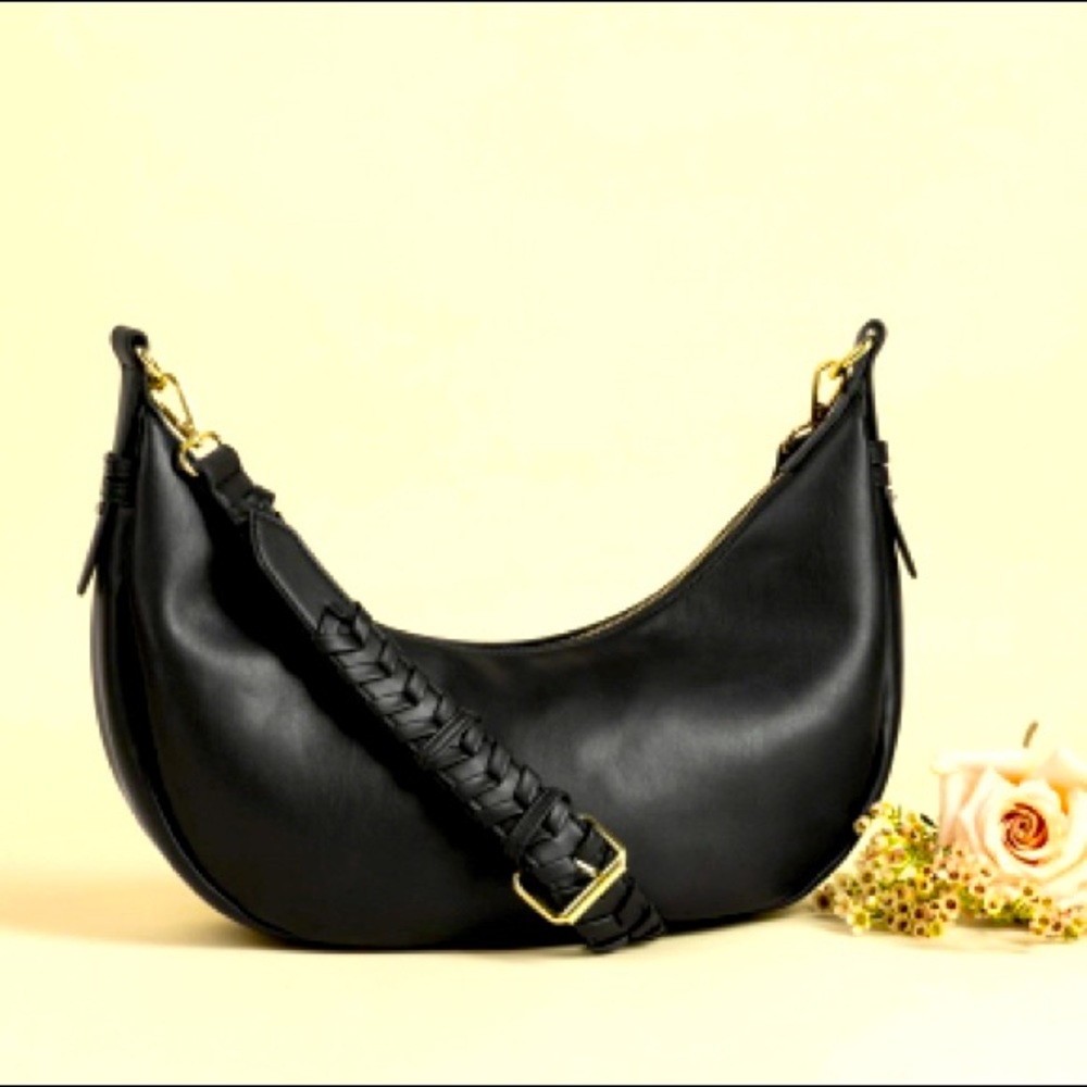 Jules Kae Black Vegan Leather Zola Bag New